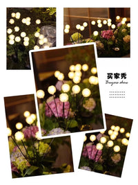 Solar Dandelion Garden Stake Lights Outdoor Waterproof Landscape Decor Warm White