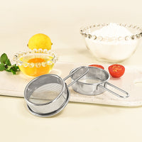 304 Stainless Steel Mini Powder Sifter 40 Mesh Filter Cocoa Powder Dispenser Baking Flour Sieve