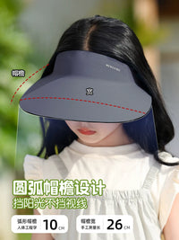 Kids' UPF 50+ UV Protection Sun Visor Hat for Summer, Adjustable Wide Brim