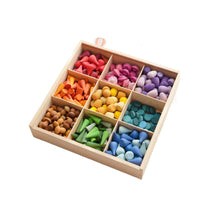 Wooden Rainbow Building Blocks Set for Kids, Beechwood & Basswood Art Construction Toy