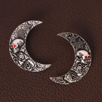 Halloween Dark Style Skull Beaded Necklace and Earring Set