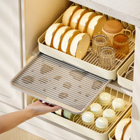 Retractable Kitchen Storage Rack Punch-Free Drawer Type Cabinet Dishware Cookware Pull-Out Basket Under Sink Organizer