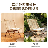 Foldable Outdoor Recliner Chair for Garden Patio, Heavy-Duty Sun Lounger with Backrest