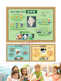 Kindergarten Building Block Theme Wall Decals for Classroom Decoration