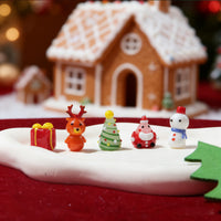 Handmade Glass Christmas Tree Miniature Ornament for Desktop & Car Decor