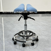 Ergonomic Dental Saddle Chair with Wheels, Adjustable Doctor's Stool for Surgery and Bar Counter