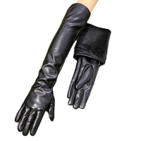 Women's 50cm Extra Long Touchscreen Gloves Over-Elbow Warm Winter Fleece Lined Arm Sleeves