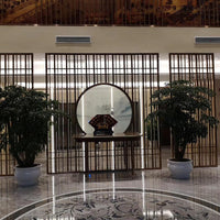 Stainless Steel Hollow Carved Room Divider Screen for Hotel Decoration