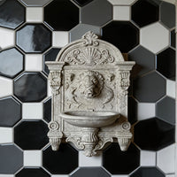 Mini European Classical Lion Head Wall Fountain Relief Decor