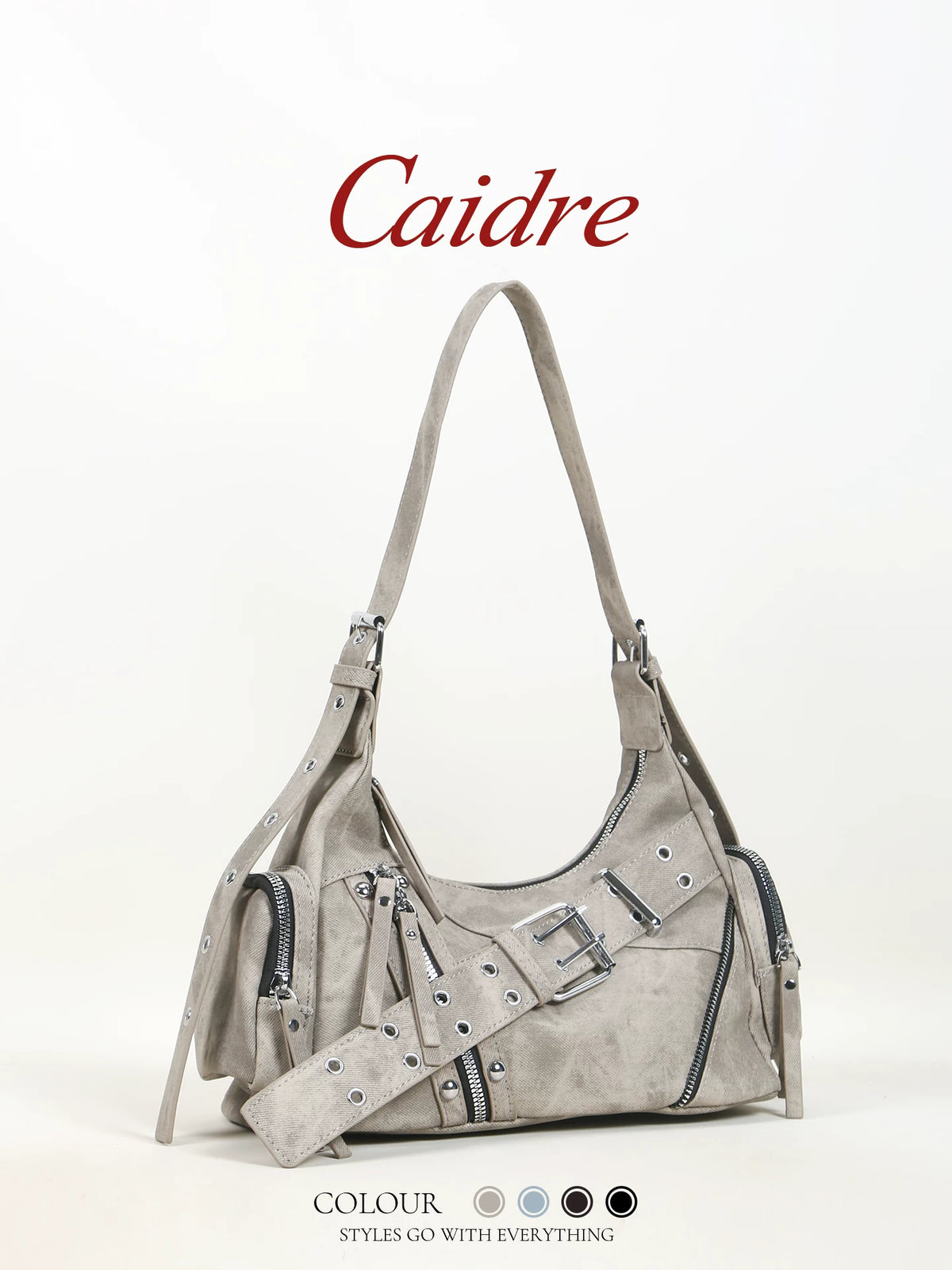 Caidre Retro Wasteland Style Shoulder Bag for Women - New 2026 Commuter Crossbody Handbag