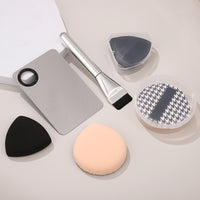 Pineapple Palette Houndstooth Triangle Makeup Sponge and Brush Cleaning Set