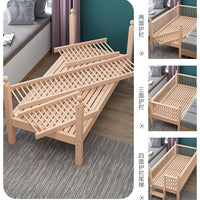 Solid Beech Wood Toddler Bed with Guardrail, Eco-Friendly Baby Co-Sleeper, Kids' Floor Bed
