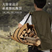 Outdoor Firewood Carrier Bag Large Capacity Portable Canvas Log Tote for Camping