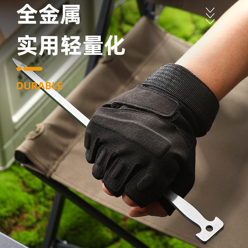 Heavy-Duty Outdoor Camping Tent Stakes Set with Storage Bag