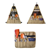 Portable Outdoor Camping Cutlery Storage Bag BBQ Cookware Hanging Organizer
