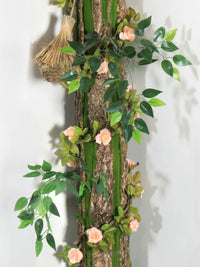 Artificial Tree Bark Cover for Pipes and Columns, Decorative Faux Plant Vine for Balcony Landscaping