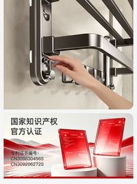 Dongpeng Suction Cup Towel Rack, No-Drill Bathroom Shelf, Integrated Bath Towel Storage Holder