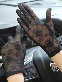 Women's Summer UV Protection Lace Gloves for Driving, Weddings, and Formal Events