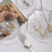 Irregular Glass Jewelry Tray for Display and Photography Props