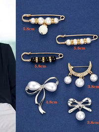 Fashion Brooch Pin Set for Waist Adjustment, Anti-exposure, and Clothing Decoration