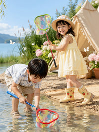 Kids' Outdoor Telescopic Fishing Net & Insect Butterfly Catching Net with Stainless Steel Pole