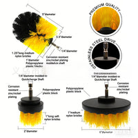 4-Piece Power Drill Brush Set for Cleaning, Polishing, and Rust Removal