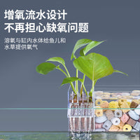 Aquarium Waterfall Drip Filter Box for Turtle Fish Tank, 3-in-1 Circulation Oxygenation Filter