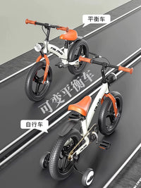 2-in-1 Kids Balance Bike & Bicycle for Ages 2-6, Toddler Training Bike with Pedals
