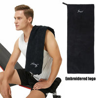 Quick-Dry Gym Towel with Pocket for Fitness Equipment