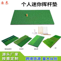 Golf Hitting Mat Indoor Outdoor Practice Mat Thickened Portable Mini Swing Training Aid
