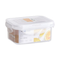 Longshida Round/Rectangular Plastic Food Storage Containers with Lids, Transparent Refrigerator Organizer Bins