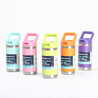 Portable Double-Wall Vacuum Insulated Kids Water Bottle with Handle, Large Capacity for Outdoor Travel
