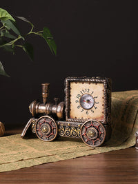 European Retro Camera Model Ornament with Clock Function for Home and Shop Decor