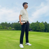 PLAYEAGLE Portable Golf Accessory Pouch Double-Layer PU Leather