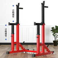 Adjustable Half Rack Squat Stand with Barbell Set for Home Gym Weightlifting