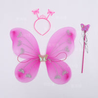 Girls' Butterfly Wings Costume Set for Parties and Stage Performances