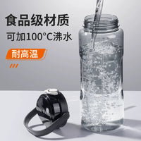 Large Capacity 2L Water Bottle with Handle, Leakproof Tritan Sports Water Jug for Gym, Outdoor, and Travel