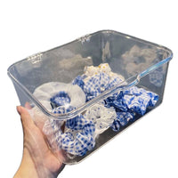 Transparent Dustproof Tea Set Storage Box with Lid for Teacups and Teapots