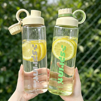 Large Capacity Portable Water Bottle with Tea Infuser - Durable, High-Temperature Resistant Plastic for Sports & Outdoors
