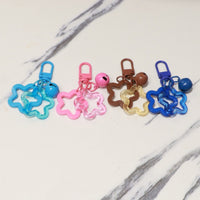 Acrylic Star & Bell Keychain Charms for Bags and DIY Decoration