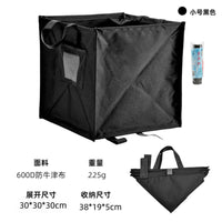 Foldable Outdoor Triangle Trash Can with Storage Bag for Camping and Travel