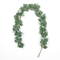 Artificial Eucalyptus Garland with Gypsophila and White Berries for Home Decor