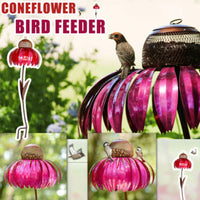 Metal Flower Hummingbird Feeder for Garden & Patio