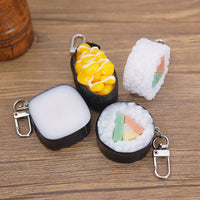 Realistic Sushi Food Keychain Japanese Cuisine Rice Ball Backpack Charm Gift