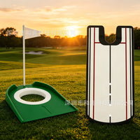 Golf Putting Practice Aid Set with Mirror, Putting Mat, and Alignment Balls