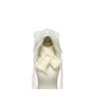 BJD Doll Plush Cat Ear Hat and Scarf Set for 1/6 and 1/4 Scale Dolls