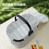 Large Capacity Insulated Cooler Bag with Aluminum Frame, Foldable for Outdoor Travel and Car Use