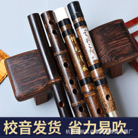Purple Bamboo Flute for Beginners and Professionals, G/F/E/D/C Key, Single Section
