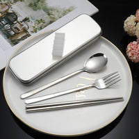 304 Stainless Steel Portable Cutlery Set with Case for Travel and Home Use