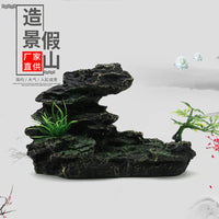 Creative Chinese Style Mountain Aquarium Ornament Resin Craft Decoration
